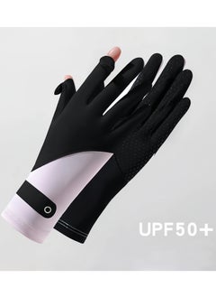 Generic Women's Sun Protective Gloves- UPF 50+ UV Sun Protection,Women's Gloves Quick Dry Anti Slip Driving Gloves,Touch Screen Gloves for Cycling Riding Outdoor Sports,Black  - Image 1