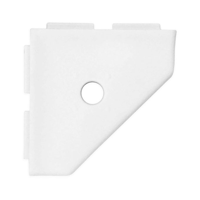 5 SHOWER SOAP DISH SHELF FOR INSIDE SHOWER LUGGED FOR NEW CONSTRUCTION BATH ORGANIZER FOR TILED WALLS CORNER SOAP HOLDER GEO LUGGED BRIGHT WHITE POLISHED