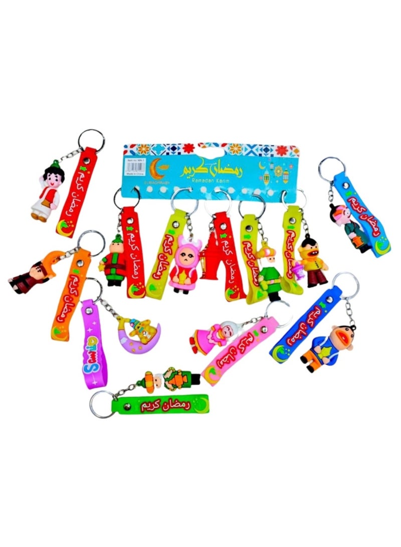 Ramadan Decoration Keychain Medallion Cartoon Characters Multiple Shapes - 5 Pieces  - Image 2