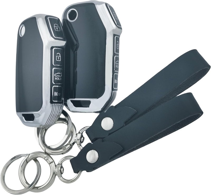 RUNZUIE TPU Key Fob Cover for Kia Models