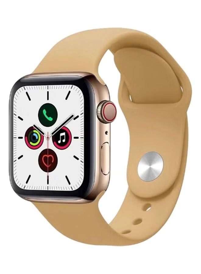 IAF Replacement Strap Watchband For Apple Watch Series 7 45mm / 6 / SE / 5 / 4 44mm / 3 / 2 / 1 42mm Beige - Image 1