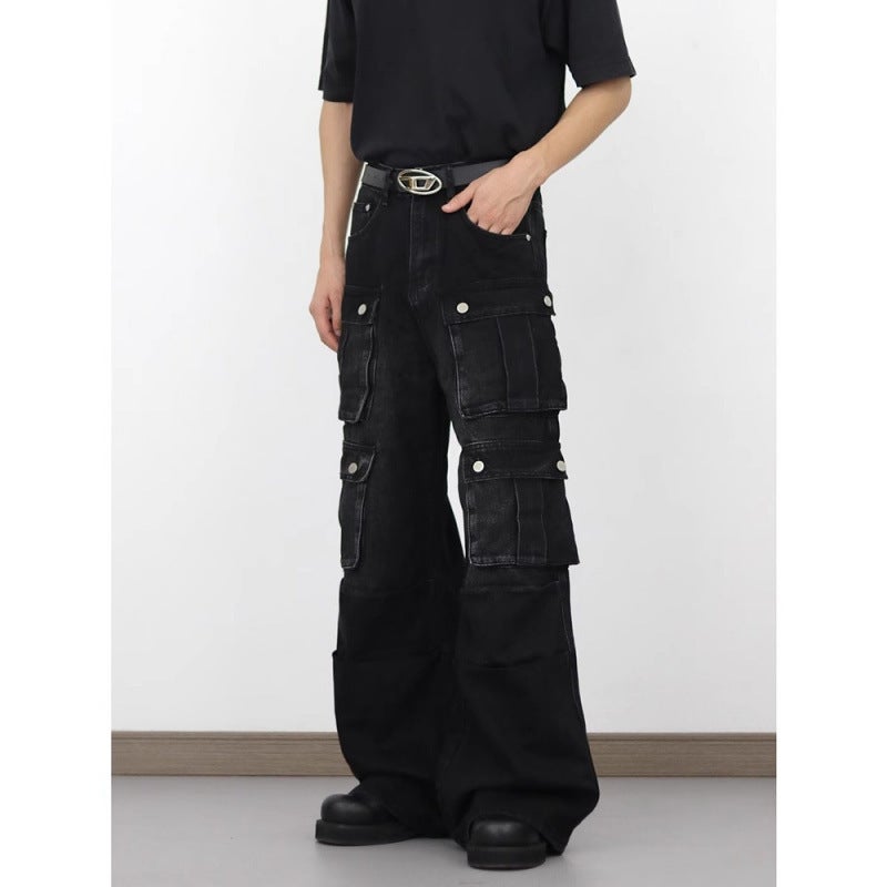 Unisex Classic Denim Jeans Loose Fit Daily Outdoor Wear - Image 5