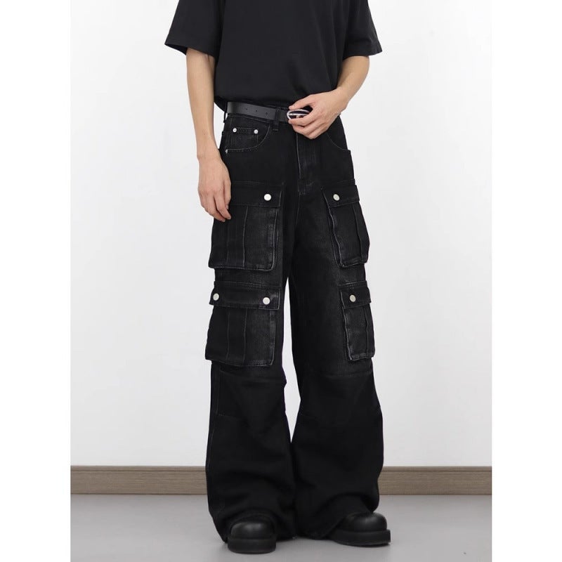 Unisex Classic Denim Jeans Loose Fit Daily Outdoor Wear - Image 2