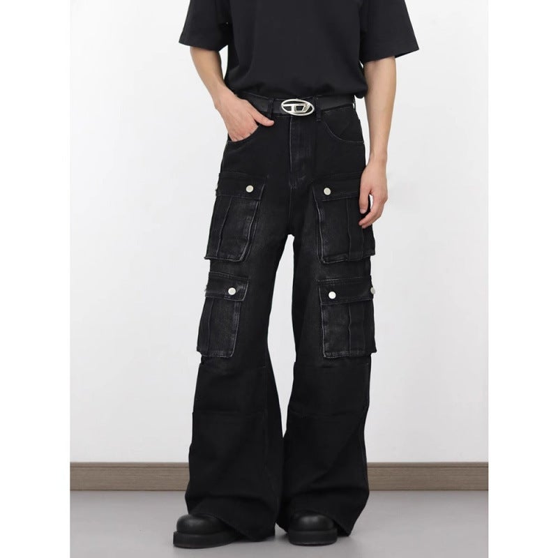 Unisex Classic Denim Jeans Loose Fit Daily Outdoor Wear - Image 4