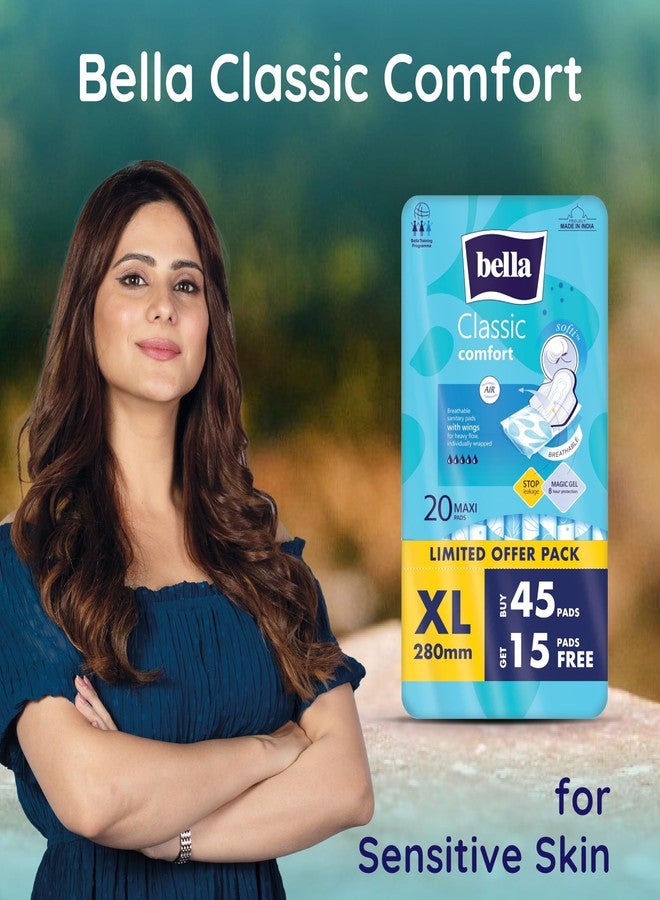 Bella Classic Comfort Maxi Softi Sanitary Pads, 45 Pads + 15 Pads Free - Image 3