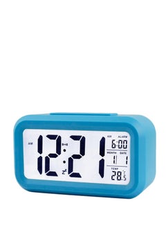 ARCOON LED Digital Alarm Clock Backlight Snooze Mute Calendar Desktop Electronic Bcaklight Table Clocks Desktop Clock (Blue)