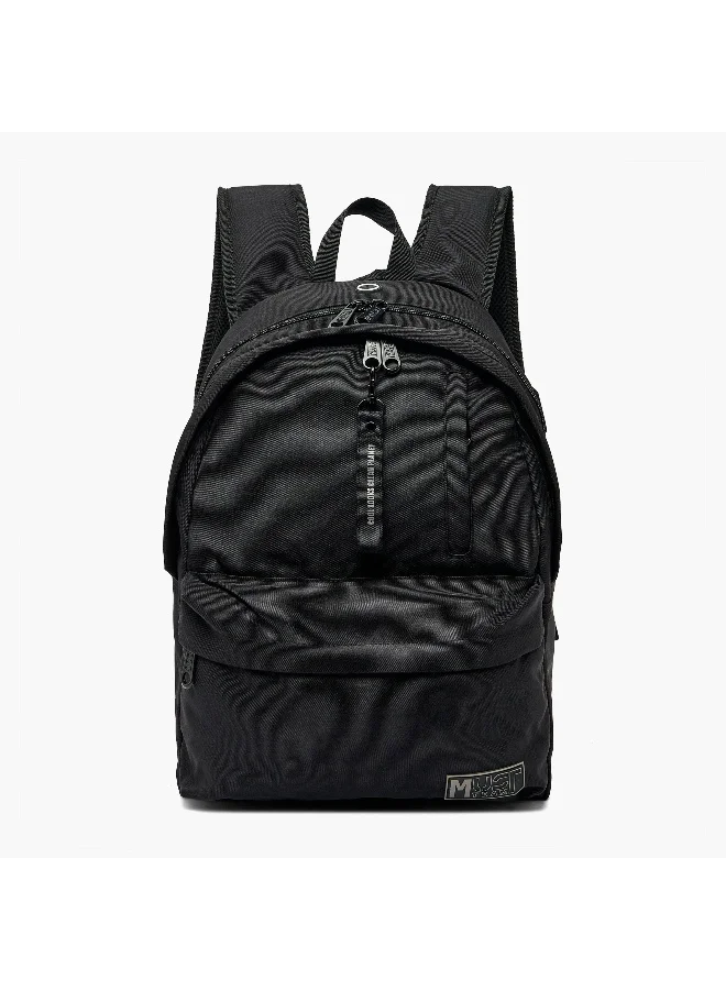 Must 16.5 Inches-Backpack-Monochrome-Sustainable-2 Cmprts (Rpet 900D Pu) Black \ 32X19X42