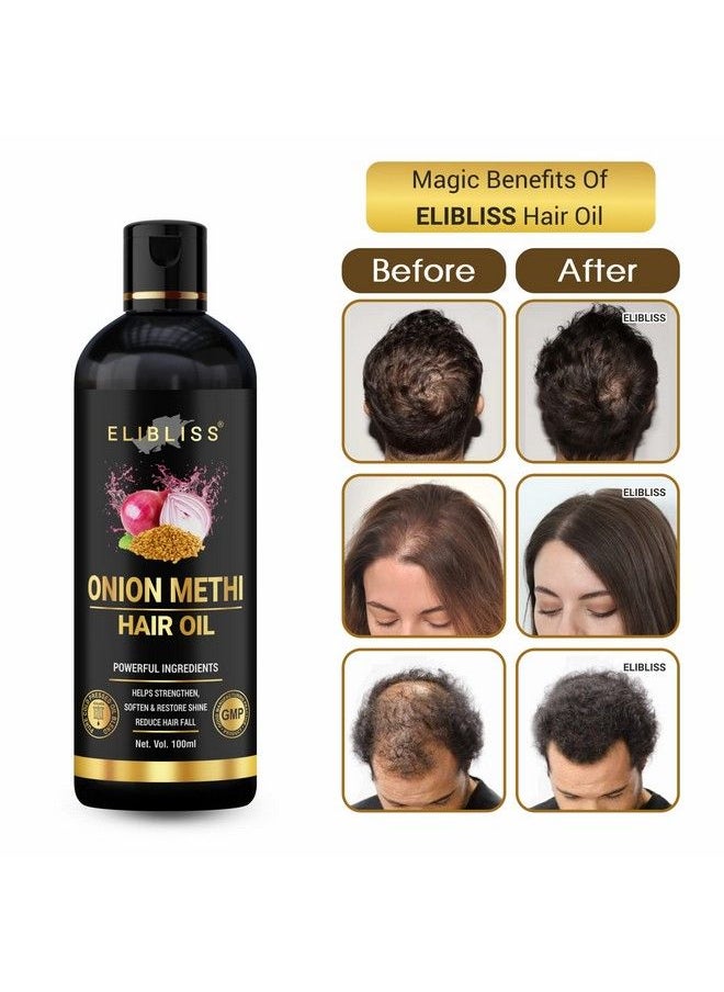 ELIBLISS - Onion Methi(Fenugreek) Hair Oil For Hair Growth And Hair Fall Control 100 Ml - Image 1