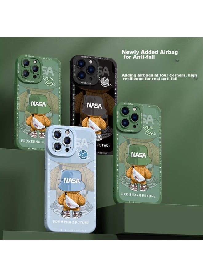 Neyaa Nai Xiao Ya Iphone 14 Pro Case, Iphone 14 Pro Protective Cover, Full Lens Protection, Silicone Shockproof, Ultra-thin, Creative Cartoon Simple Soft Case For Men And Women, Cangling Green - Image 5