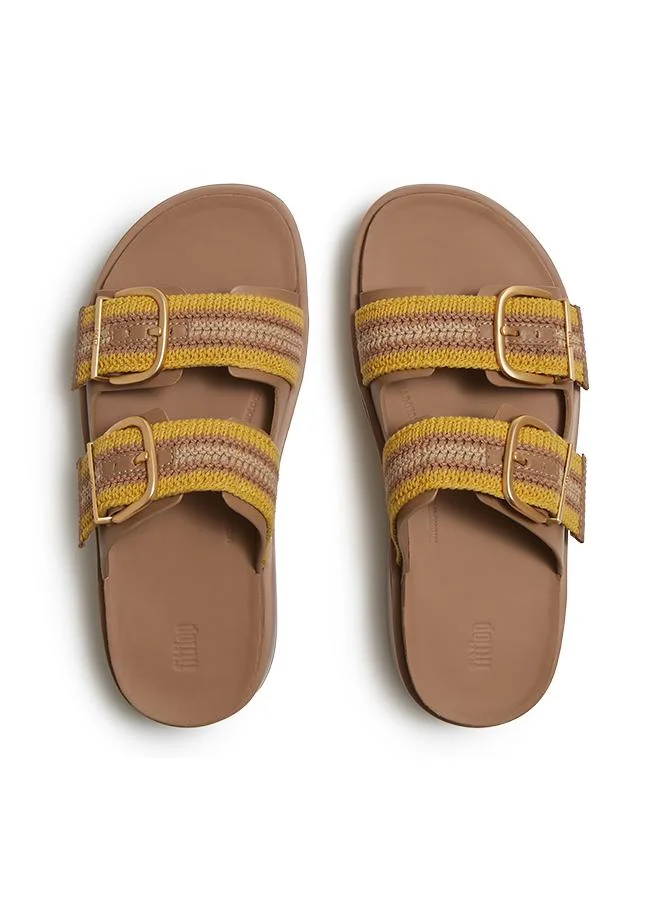 فيت فلوب GEN-FF MAX BUCKLE STRIPE-WEBBING TWO-BAR SLIDES