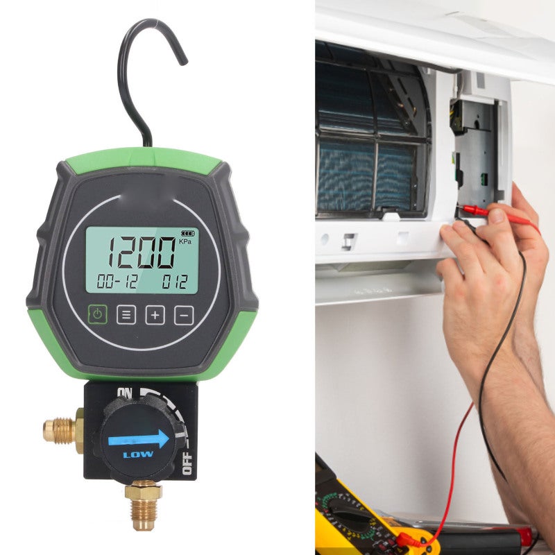 Digital Manifold Gauge: 0KPa To 6000 KPa, 0.5% High Accuracy, 3 Working Modes - Vacuum Pressure Tester, Temperature Tester For Automotive Air Conditioning, Household Air Conditioning And Refrigeration - Image 5