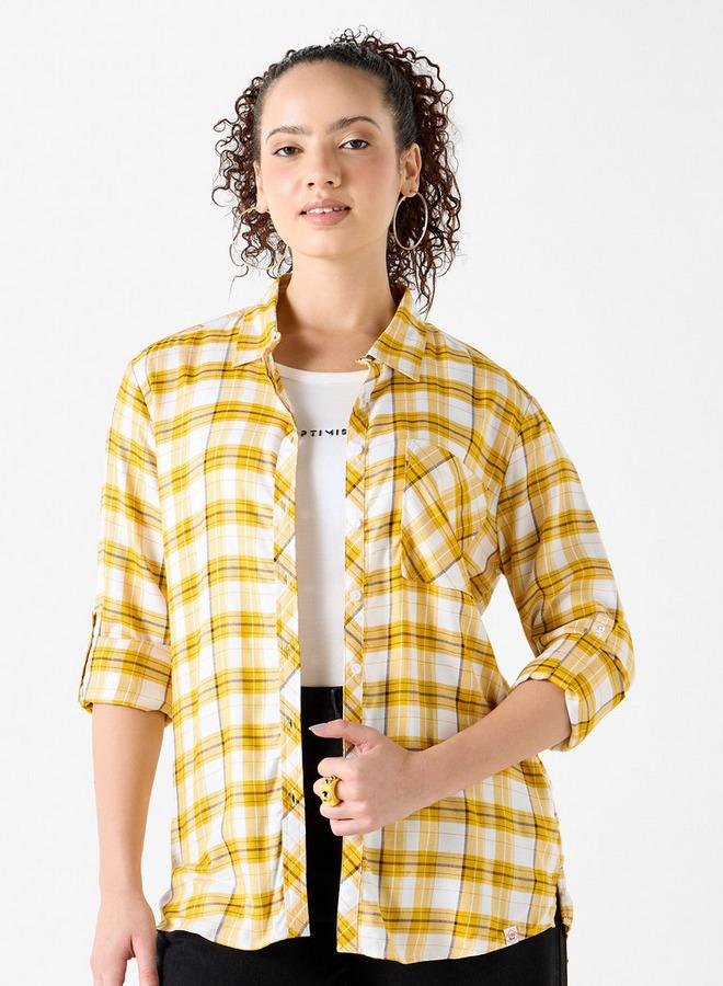 لي كوبر قميص مربعات بأكمام طويلة وجيب من لي كوبر - Image 1