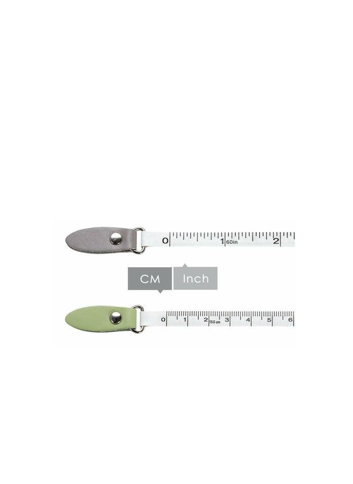 Fasola - oft Tape Measure for Body Retractable Ruler Sewing Tailor Double Scale 60 Inch 150 cm Pocket Tape Small Body Tape(Green) - Image 1