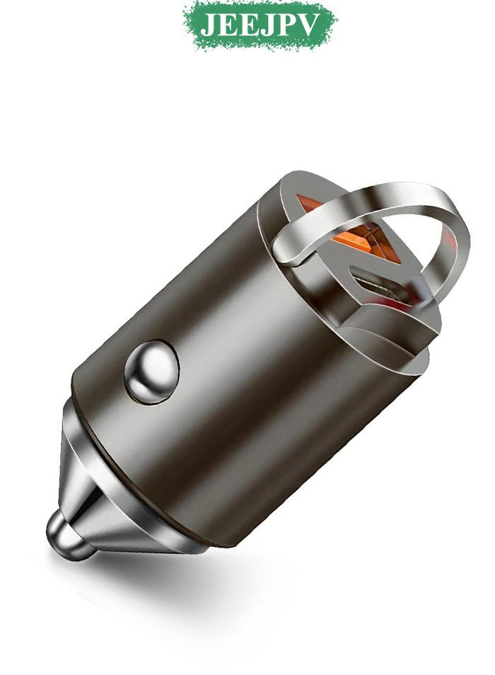 جيج بي في مهايئ شاحن السيارة الشحن السريع، [PD30W و QC3.0] أخف شاحن يو إس بي، صغير ميتال يو إس بي سي شاحن هاتف السيارة متوافق مع آي فون 15 برو ماكس/بلس، آي باد بيكسل 7 - Image 1