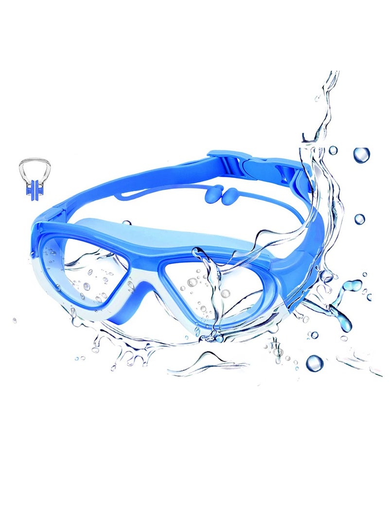 LEFAFA Kids Swimming Goggles, Anti-Fog No Leak Proof Waterproof Kids Swim Goggles with Soft Silicone, UV Protection Clear Vision Swimming Goggles Suitable for Kids 3-14 Boys and Girls - Image 1
