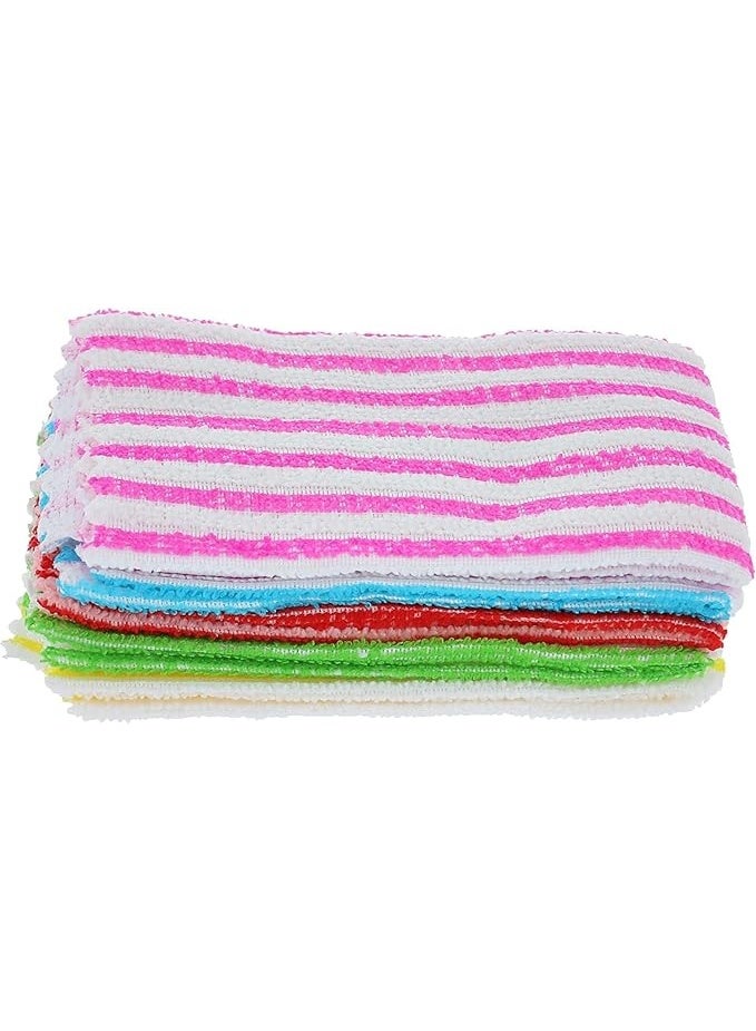 15 PCS Microfiber Kitchen Wash Polishing Cleaning Towel, Assorted Multicolour - Image 5