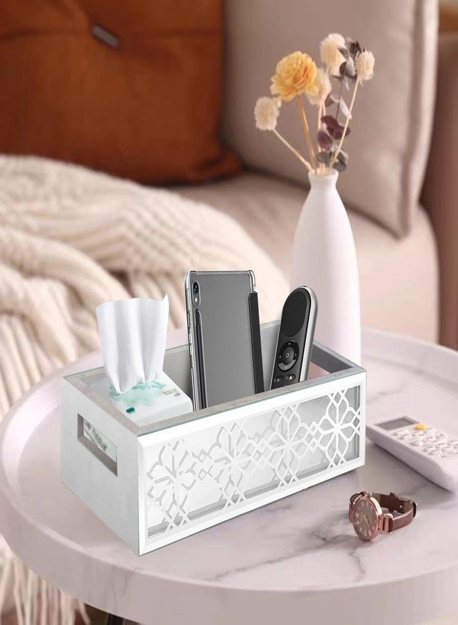Wocred Bathroom Basket Toilet Tank, Rustic Farmhouse Accent Bathroom Tray Wall-Mounted, White Color Storage Organizer fits Dresser Bedroom,Bathroom,Coffee Table.(15”x7”x3.8”) - Image 4