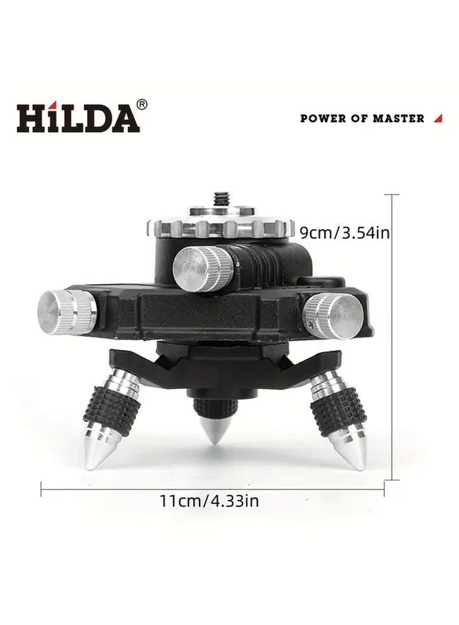 Hilda Laser Level Adapter 360 Degree Rotating Aluminum Alloy Base Tripod Connector - Image 4
