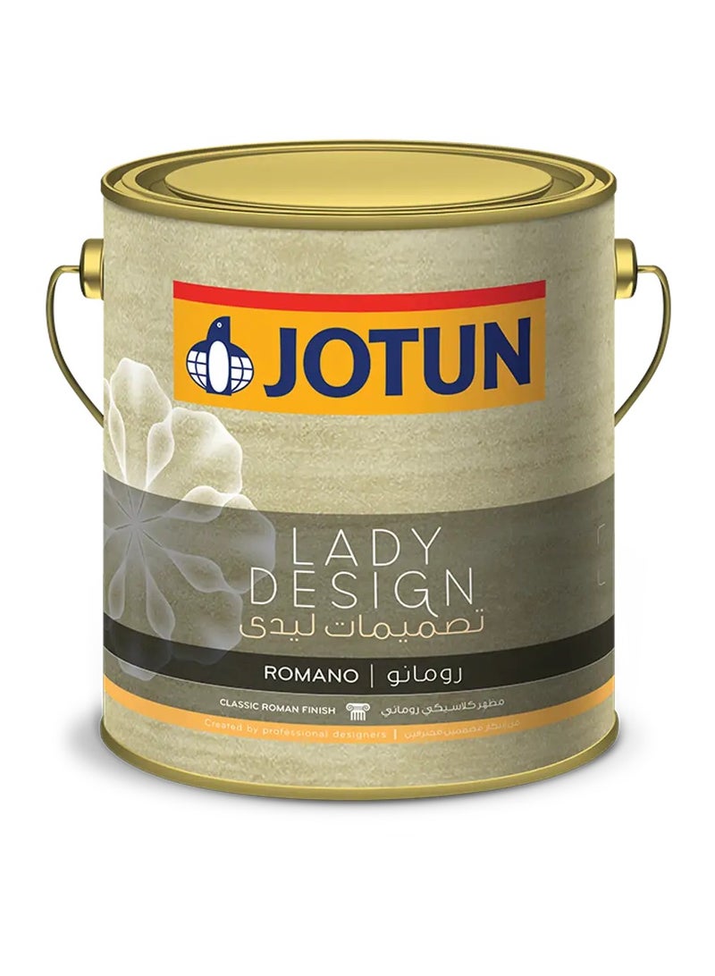 Jotun Lady Design Romano 4L White – Decorative Water-Based Acrylic Paint, Textured Interior Finish