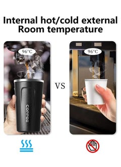 ZUKIMM 510ML Stainless Steel Thermos Coffee Cup With Digital LED Temperature Display for Travel Office Home  (White)  - Image 5