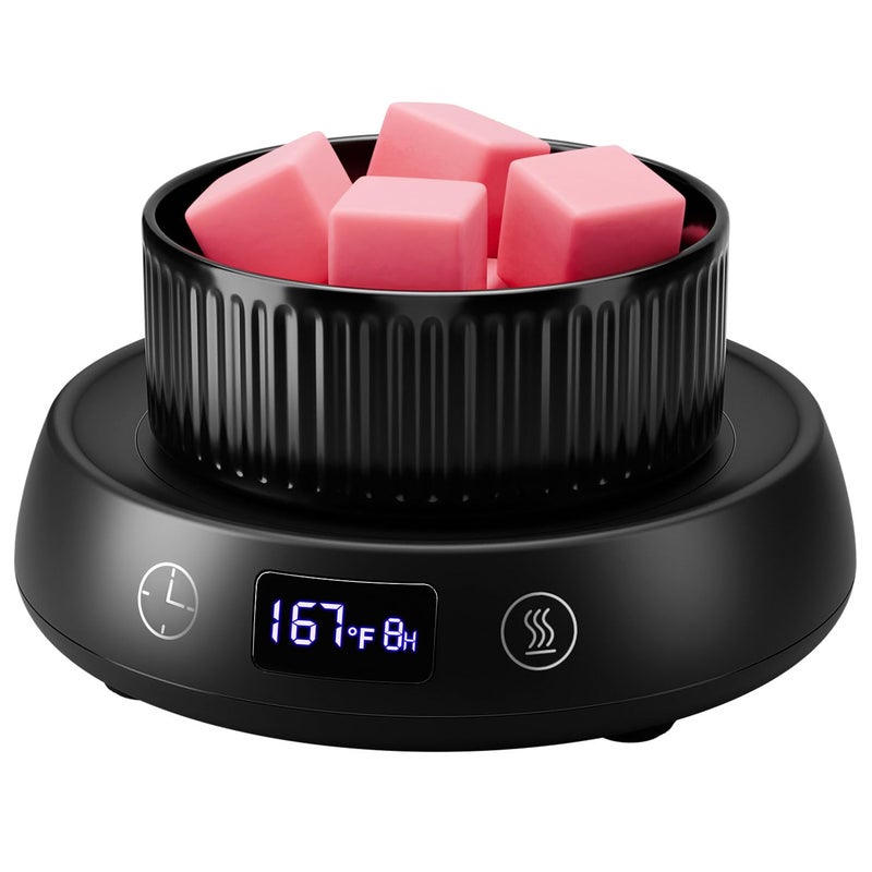 Lyty Wax Melt Warmer 3-in-1 Candle Warmer with Timer, Electric Scented Wax Melter Fragrance Wax Cube Burner for Home Bedroom Office, 8H Auto Shut Off 3 Temperature Setting (Black) - Image 1