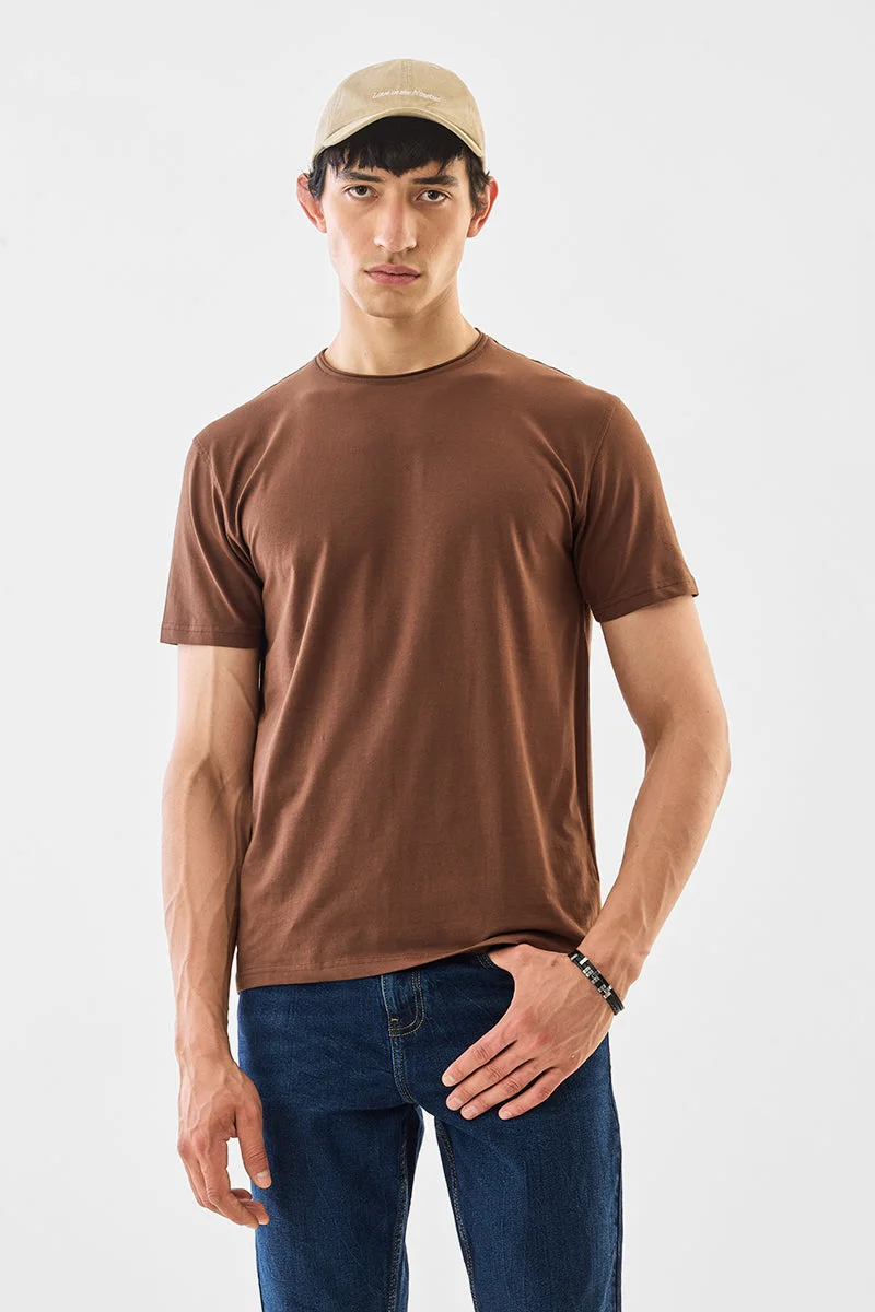 SNITCH Raw Edge Brown T-Shirt