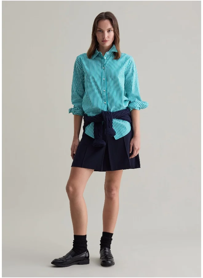 او في اس Cotton poplin shirt
