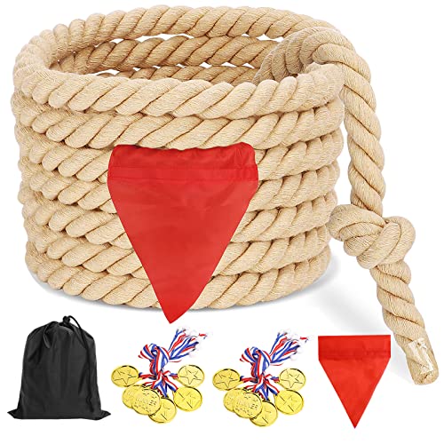 CWLAKON Outdoor Games Tug of War Rope for Kids and Adults Field Day Family Reunion Birthday Party Games Outside Lawn Games Camping Picnic Carnival Games Team Building Activities - Image 1