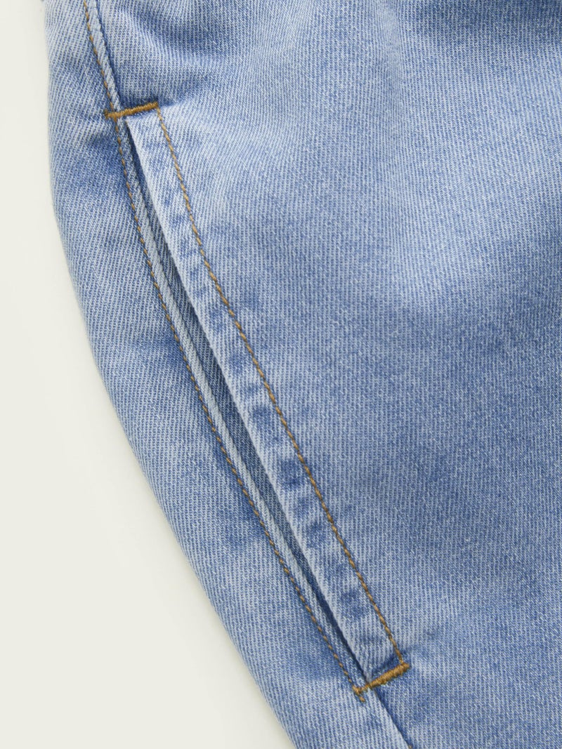 CIDER Drawstring Wide Leg Jeans for Women High Waisted Baggy Jeans Denim Pants with Pockets: Sky Blue, L - Image 3