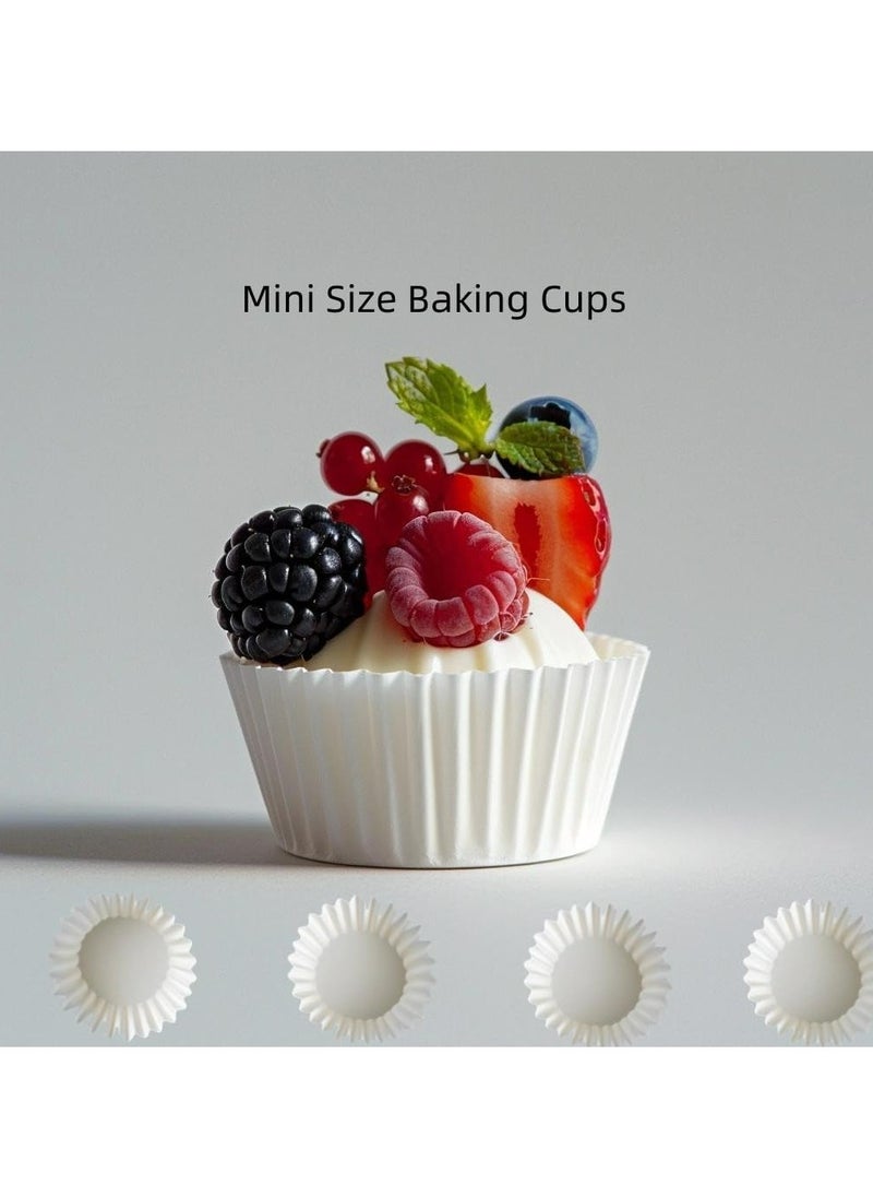 Oasisgalore 500 pcs White Cupcake Liners, Grease-Proof Paper Baking Cups, Food Grade, Odorless - Perfect for Baking & Decorating  - Image 2