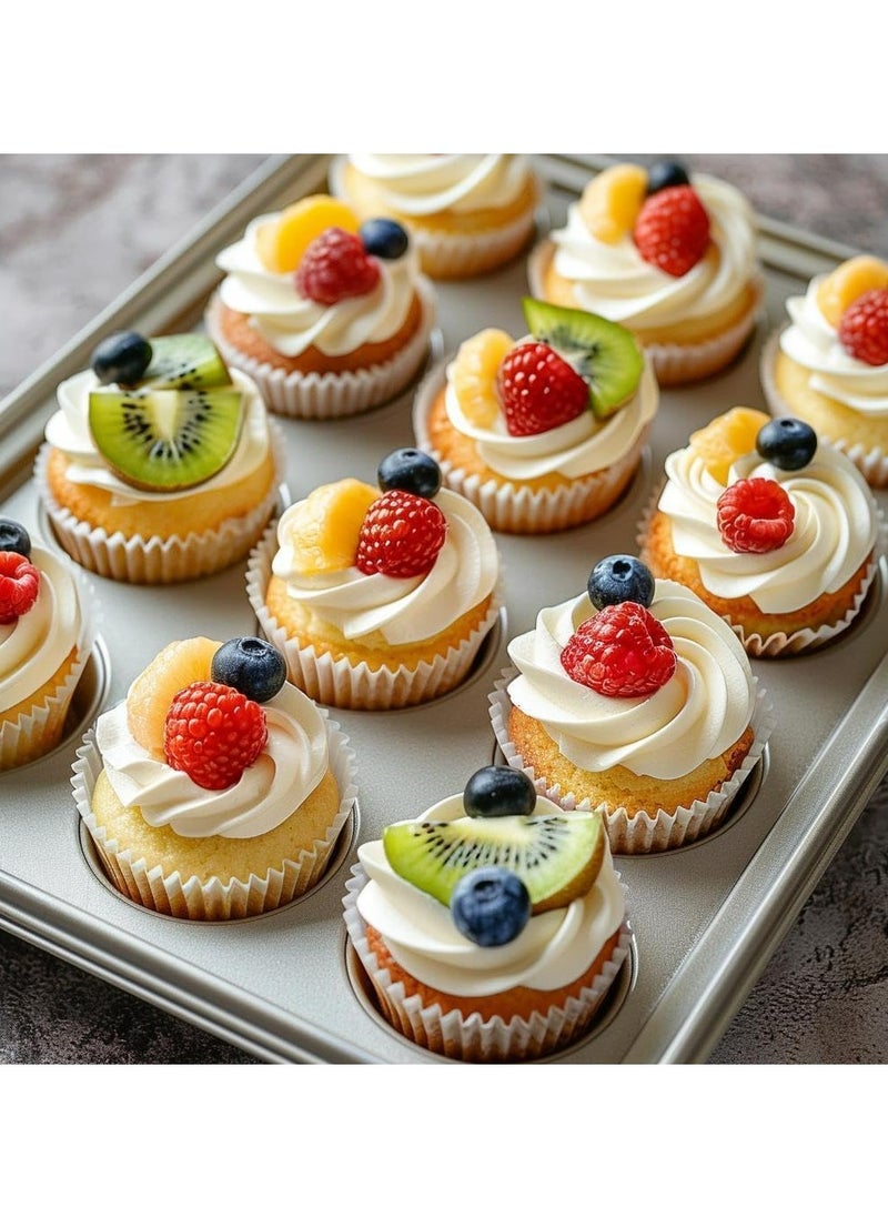 Oasisgalore 500 pcs White Cupcake Liners, Grease-Proof Paper Baking Cups, Food Grade, Odorless - Perfect for Baking & Decorating  - Image 4