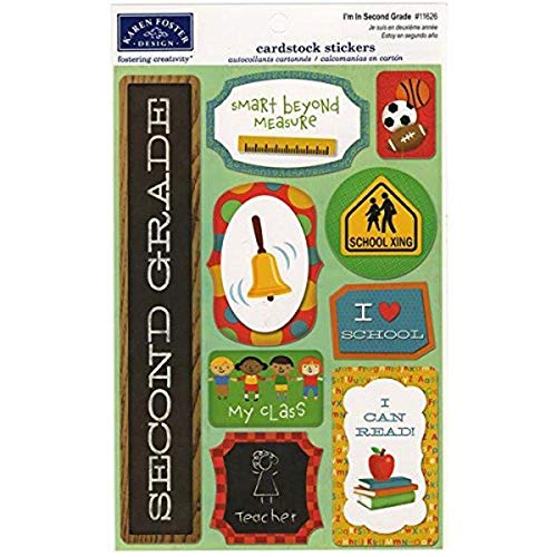 Karen Foster Design Acid and Lignin Free Scrapbooking Sticker Sheet, I'm in Second Grade - Image 2