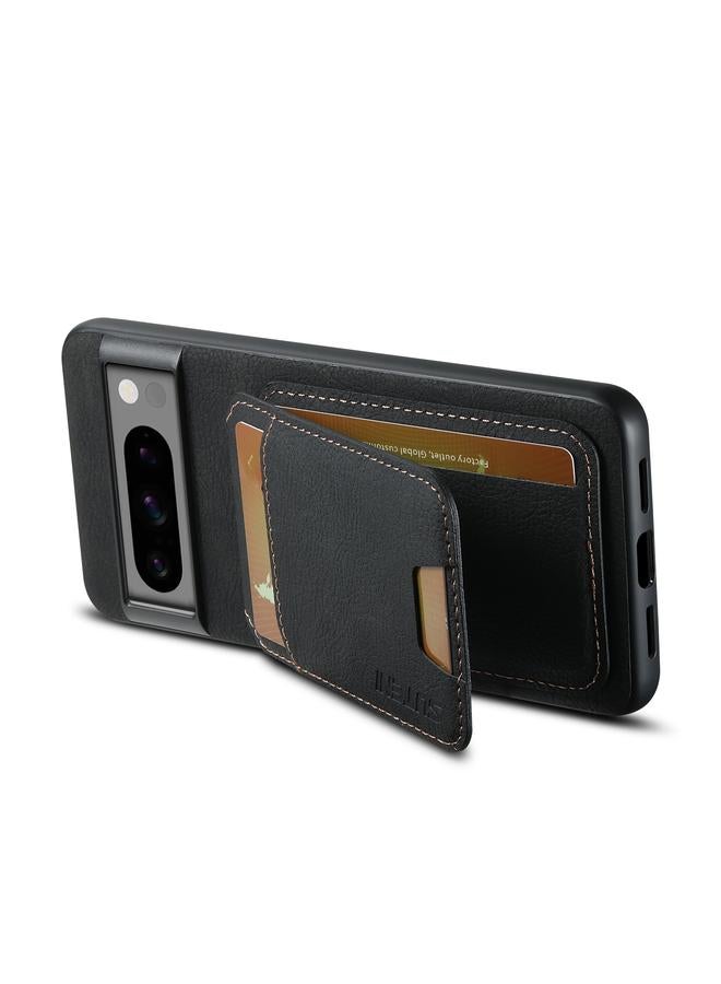 Suteni Case For Google Pixel 8 H02 Litchi Leather Card Wallet Stand Back Phone Case - Image 4