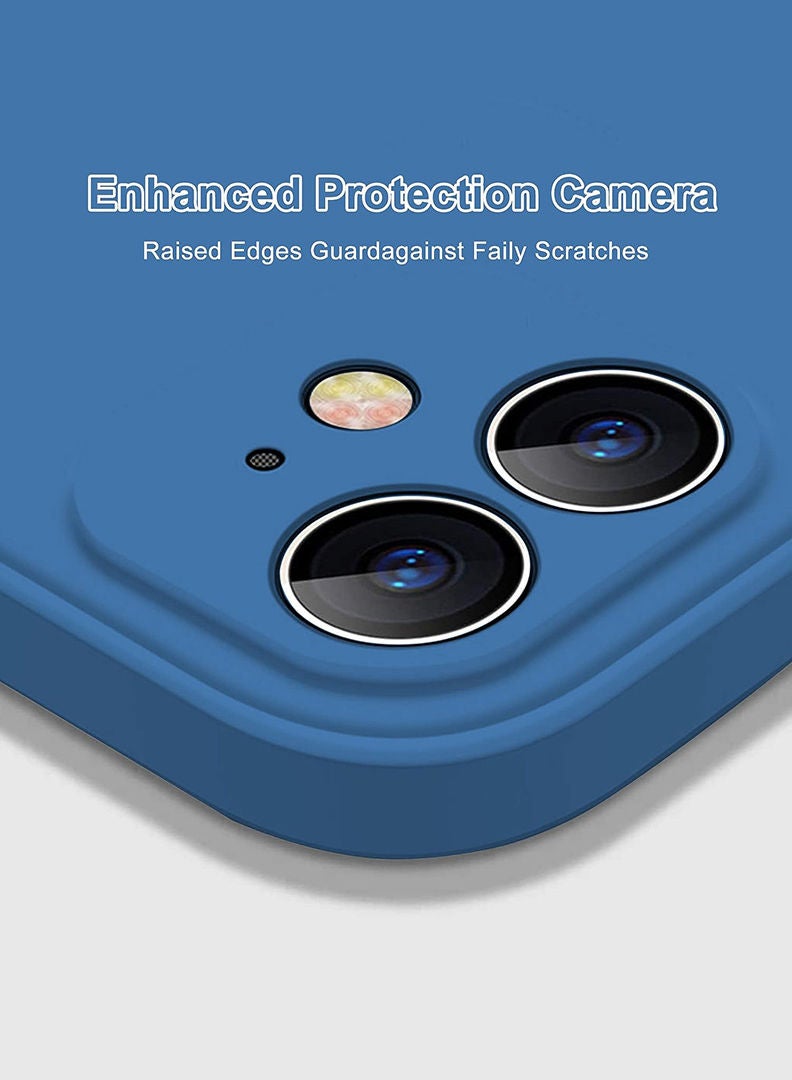 Theodor Protective Slim Fit Case Liquid Silicone Cover with Full Body Protection Anti-Scratch Shockproof Case For iPhone 12 Blue  - Dont be afraid to fail afraid not to try copy - Image 2