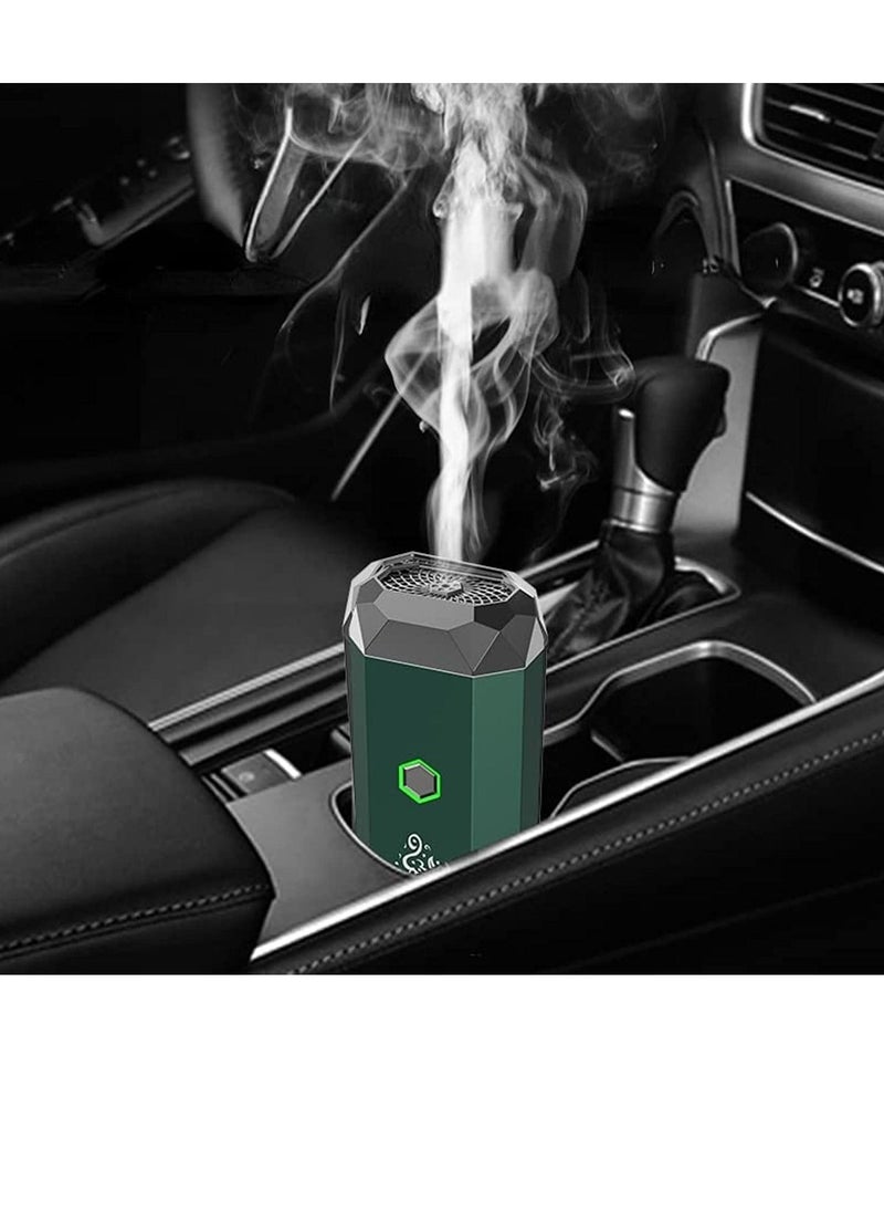 Bakhoor Car Electric Incense Portable USB Rechargeable Aroma Diffuser Bakhoor Burner Wood (Green)  - Image 5