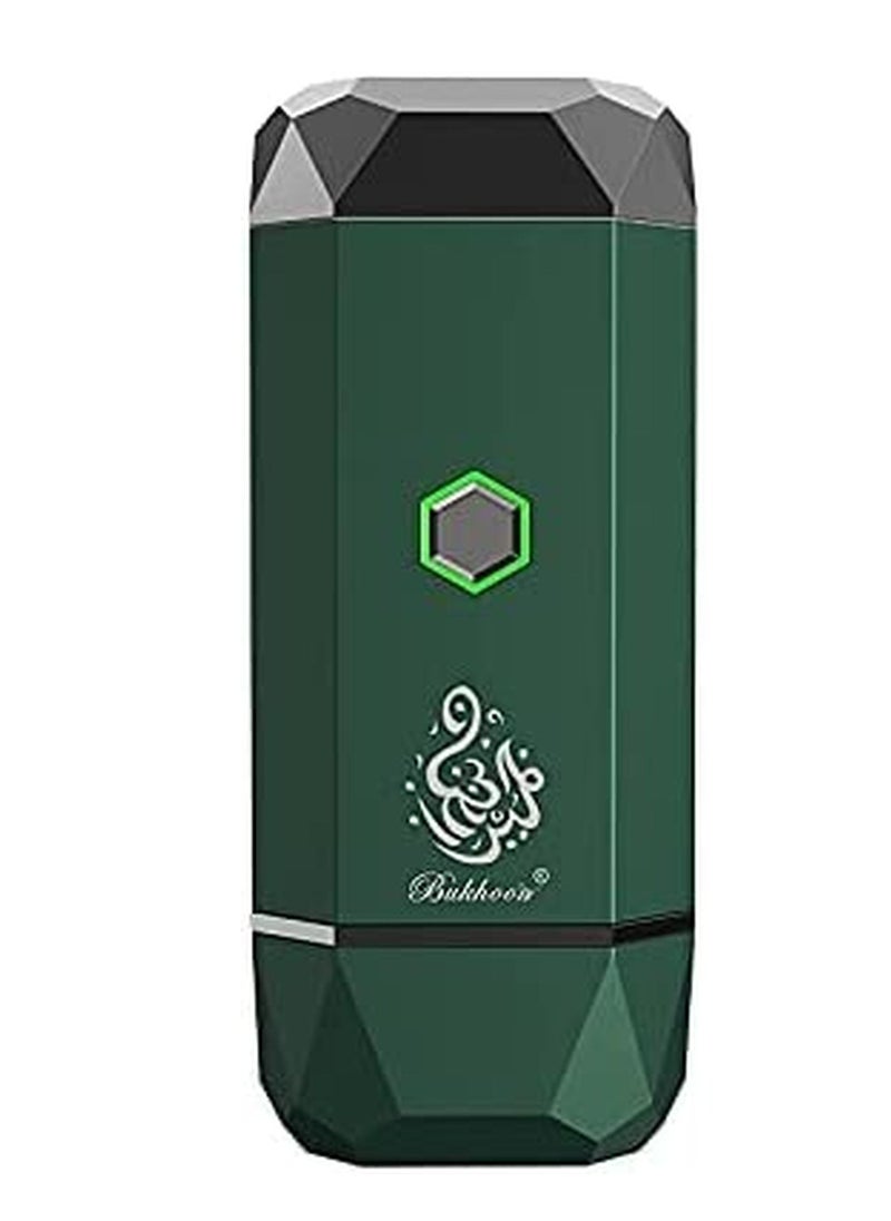 Bakhoor Car Electric Incense Portable USB Rechargeable Aroma Diffuser Bakhoor Burner Wood (Green)  - Image 2