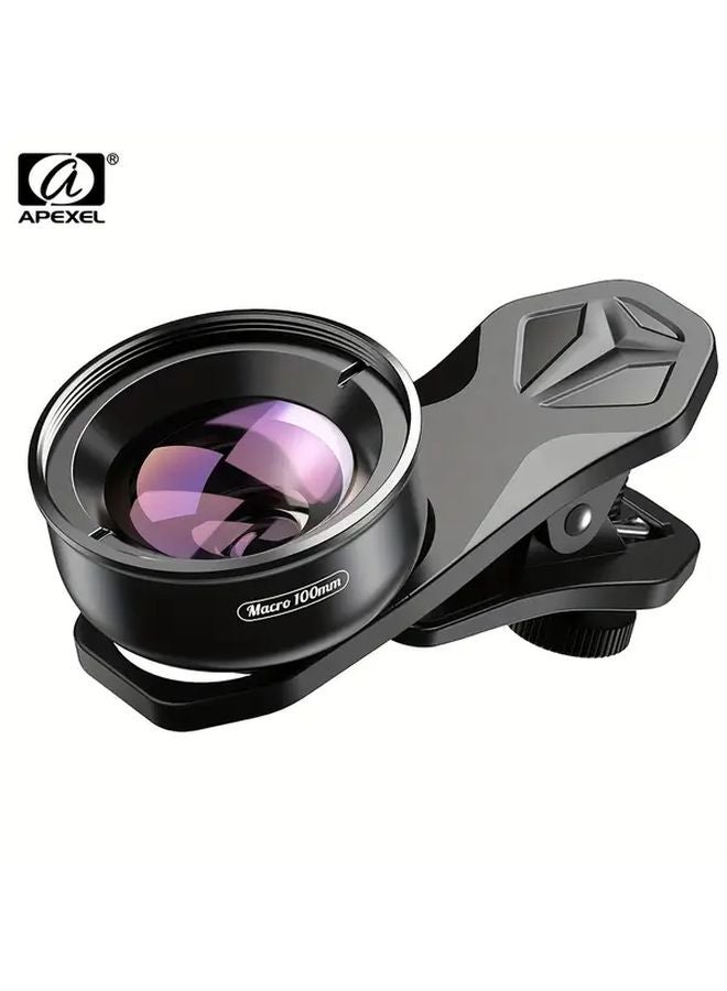 Apexel Black 10X HD Macro Phone Lens Kit With Clip For iPhone Samsung Android - Image 1