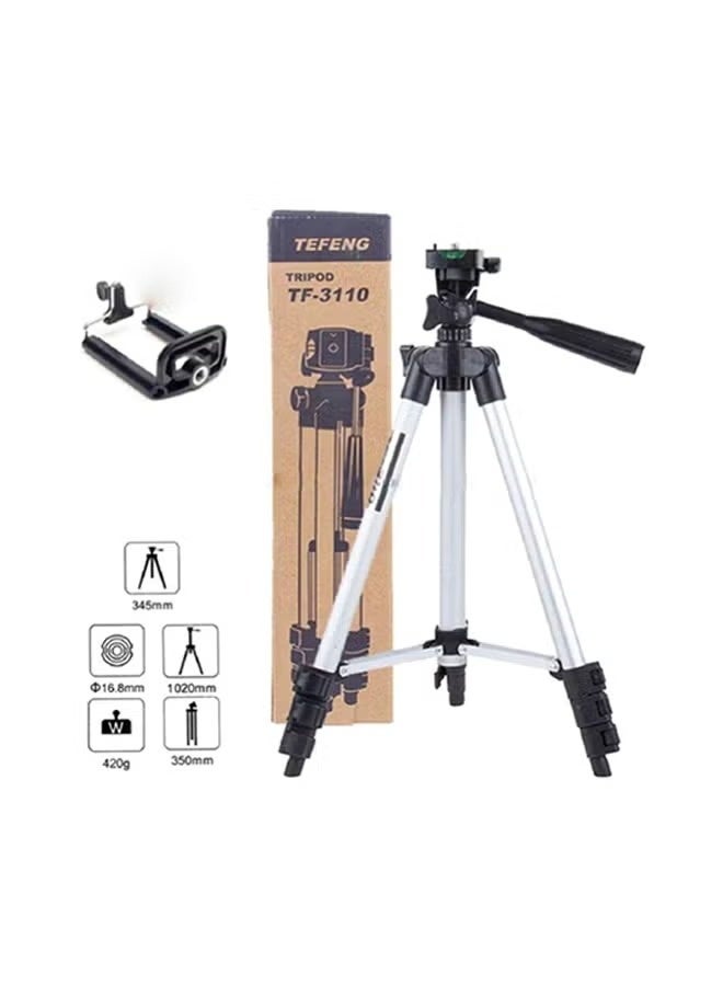 tefeng Universal Mobile Phone Tripod Silver/Black - Image 1