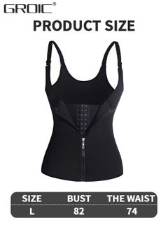 GROIC Waist Trainer for Women Triple Belt Body Shaper Waist Trainer Corset with zipper and 3 Rows Closure, Sauna Workout Trimmer Belts Underbust Corset Tummy Control Hourglass Slimming Belly Body Shaper  - Image 5