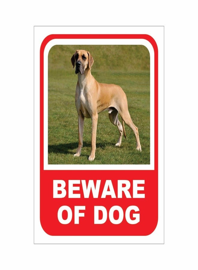 Canvas Bubble Beware of Great Dane Dog Unbreakable Aluminium Composite Panel (ACP) Sign Board for Office, Home, Industry, Public Places, Hospital - 8X10 Inch - Image 1