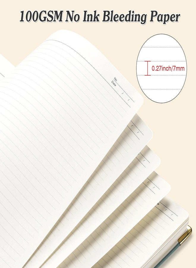 OMEYA Spiral Notebook, 300 Numbered Pages Notebooks College Ruled with Contens, 100GSM Thick Journal for Women Men, Hardcover Leather Lined Journal for Writing, Large A5 Journaling Notebooks for Work School - Image 4