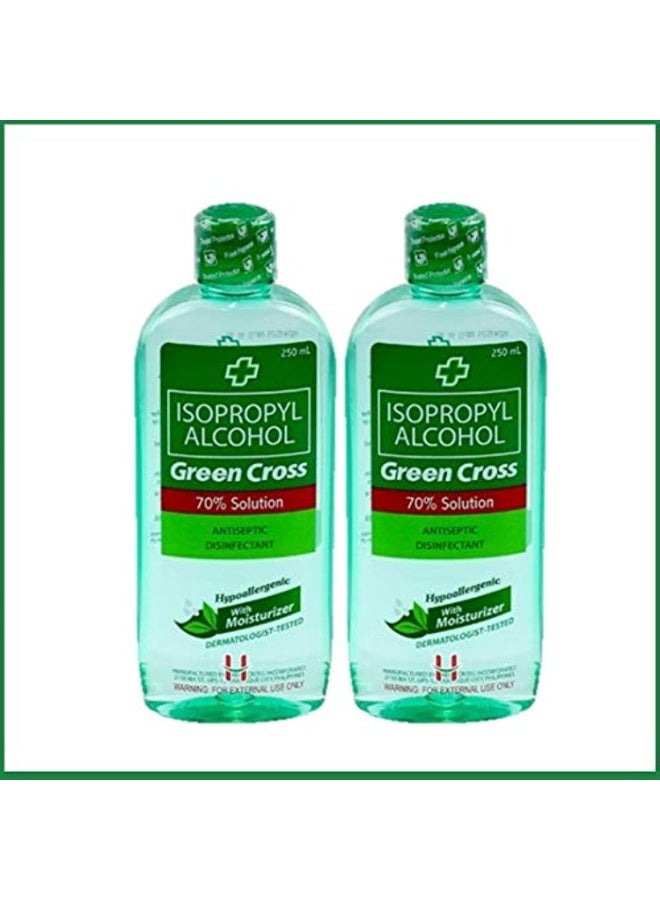 Green Cross Isopropyl Alcohol 70% W Moisturizer -250ml (Pack of 2)
