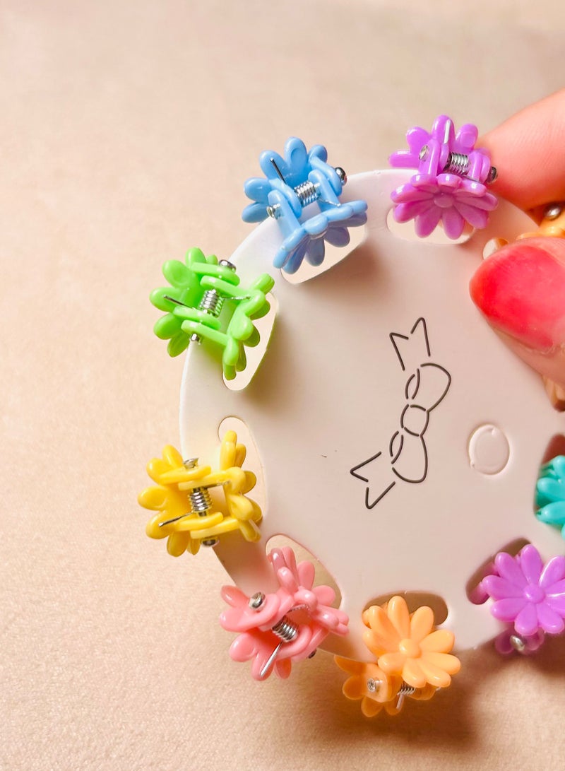 10 Pcs Colorful Mini and Cute Daisy Hair Claw Clips, Toddler Jaw Clips for Women Girls - Image 2