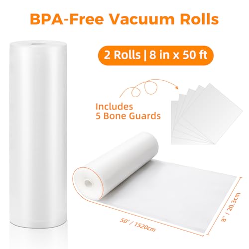 Wevac Vacuum Sealer Bags 11x50 Rolls 2 pack for Food Saver, Seal a Meal, Weston. Commercial Grade, BPA Free, Heavy Duty, Great for vac storage, Meal Prep or Sous Vide - Image 2