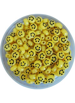 500-Piece Craft Making Smiley Face Beads 0.10x0.6cm