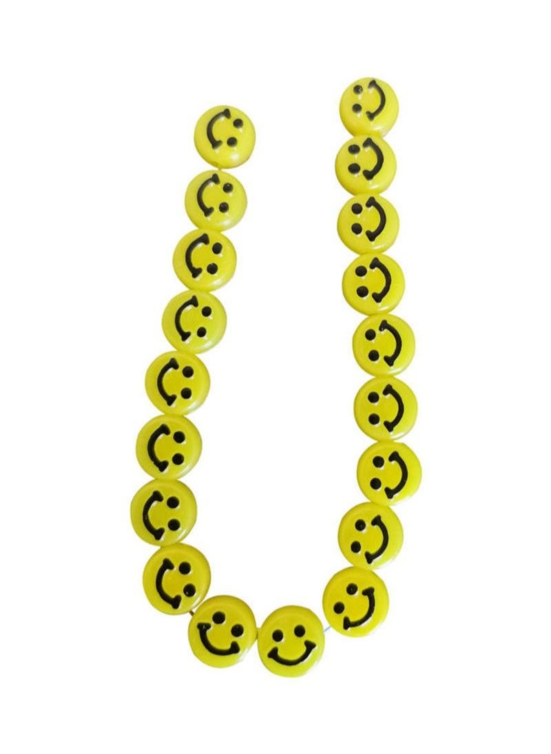 NIBEMINENT - 500-Piece Craft Making Smiley Face Beads 0.10x0.6cm - Image 1