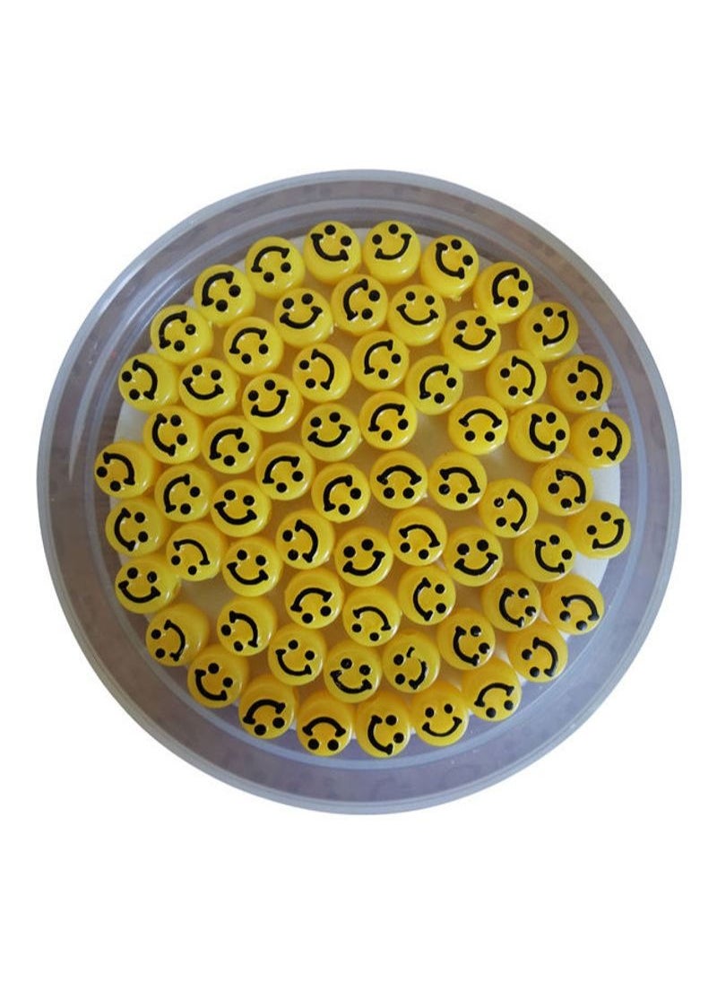 NIBEMINENT - 500-Piece Craft Making Smiley Face Beads 0.10x0.6cm - Image 1