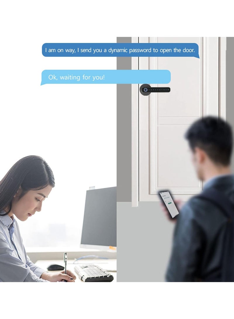 GGOOT Smart Lock, Security Fingerprint Combination Door Lock, Biometric Keyless Entry Door Lock, Support Temporary Password, Fingerprint Unlock Virtual Password Function for Home Apartment - Image 3