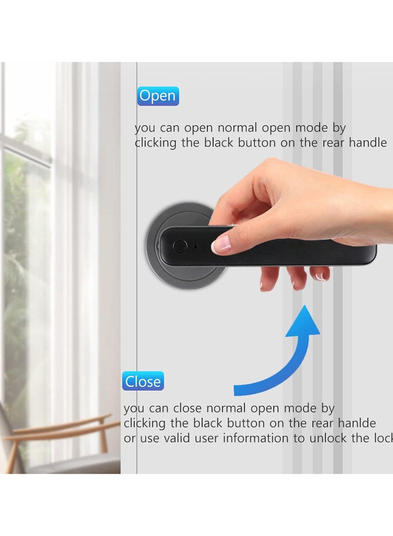 GGOOT Smart Lock, Security Fingerprint Combination Door Lock, Biometric Keyless Entry Door Lock, Support Temporary Password, Fingerprint Unlock Virtual Password Function for Home Apartment - Image 2