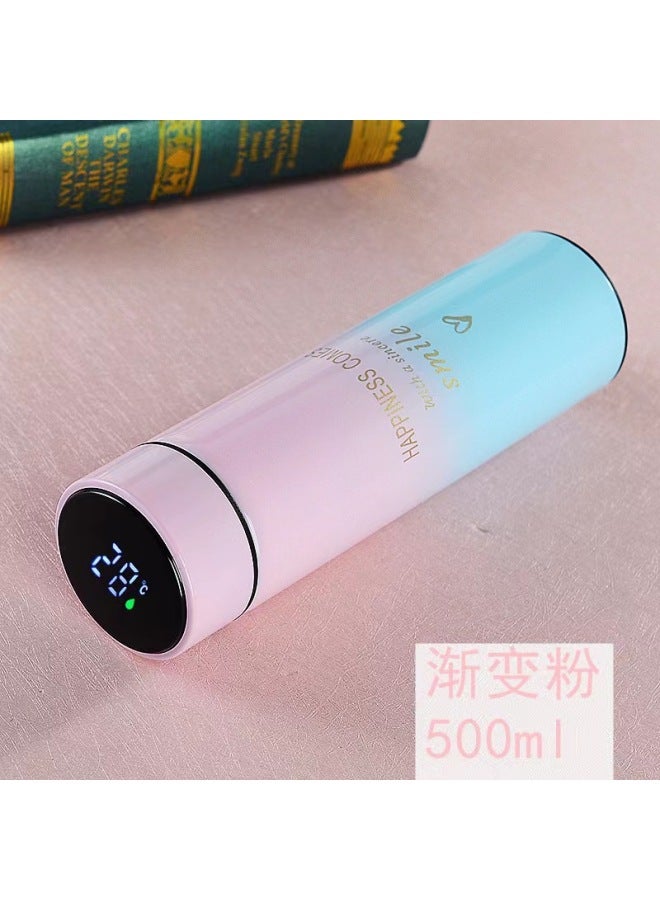 Smart Temperature-measuring Thermos Cup 304 Double-layer Stainless Steel Water Cup Car-mounted Business Gift Temperature Cup With Engraved Logo